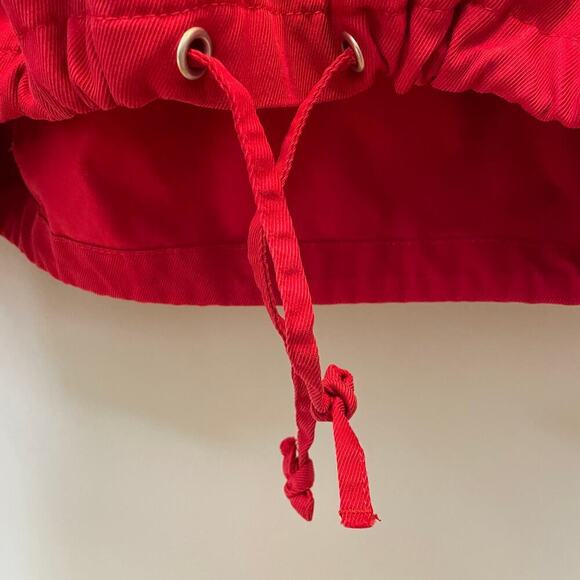 Urban Revivo XS Red Denim Hoodie | Streetwear Pullover, NWOT, Bold Slogan - Picture 7 of 9